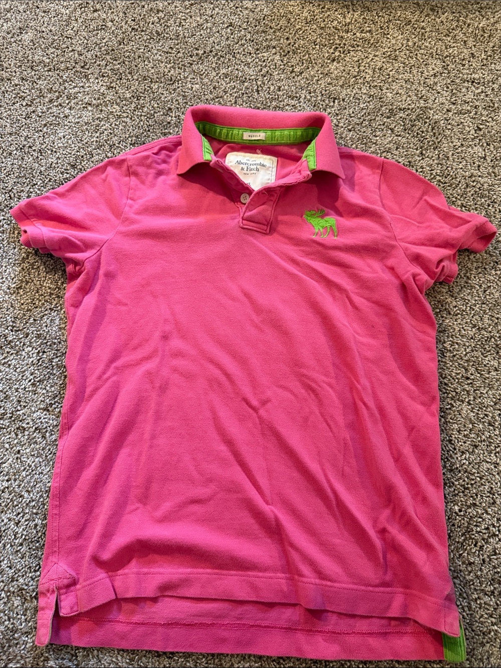 Abercrombie & Fitch Pink Polo Shirt for Men